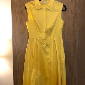 Yellow Sleeveless Eva Mendes Dress